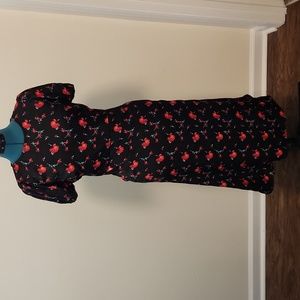 Mi Ami black rose dress